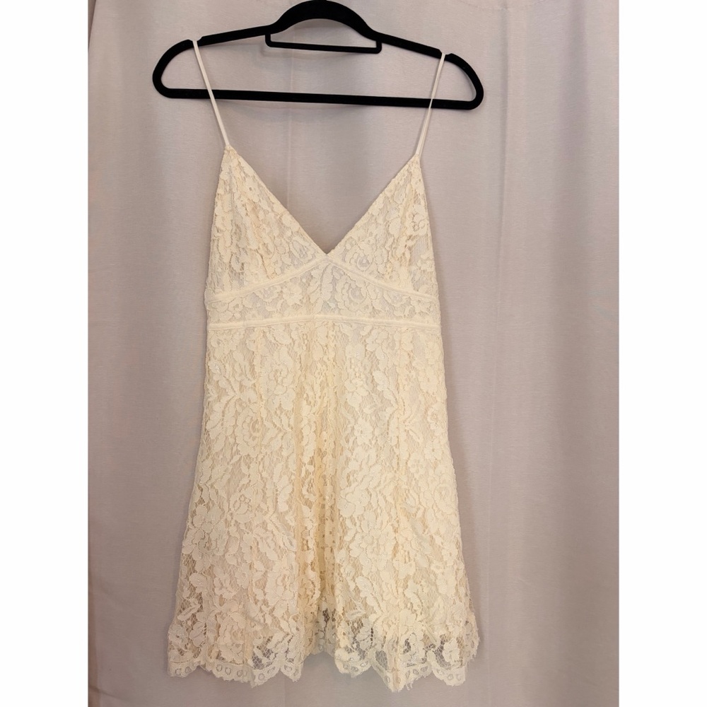 Lace Spaghetti Strap Mini Dress